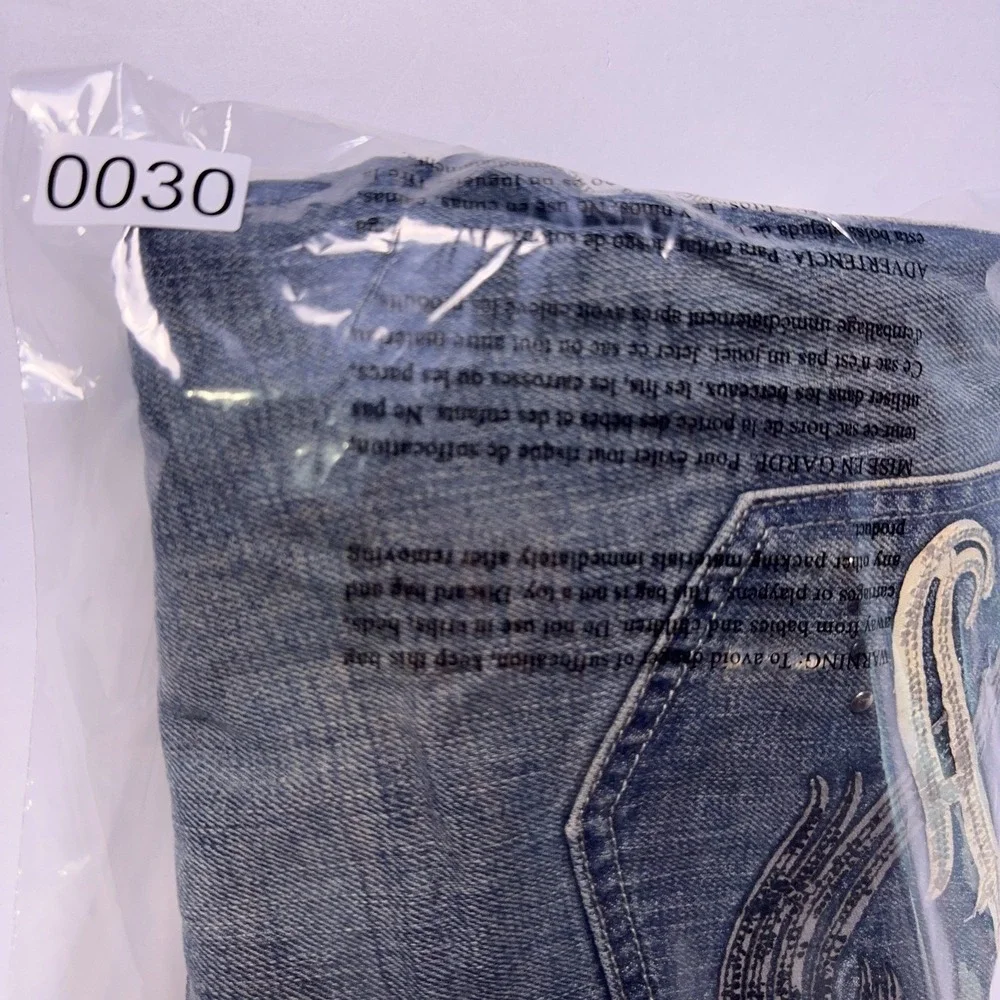 Vintage Ecko Unltd Baggy Denim Shorts Mens 38 Distressed Embroidered Y2K‎